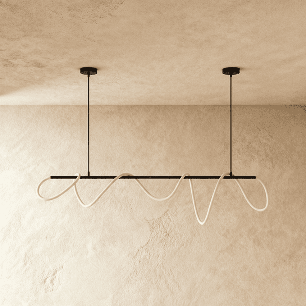 Freyza - LunaBlack | Modern Adjustable LED Minimalist Black Chandelier