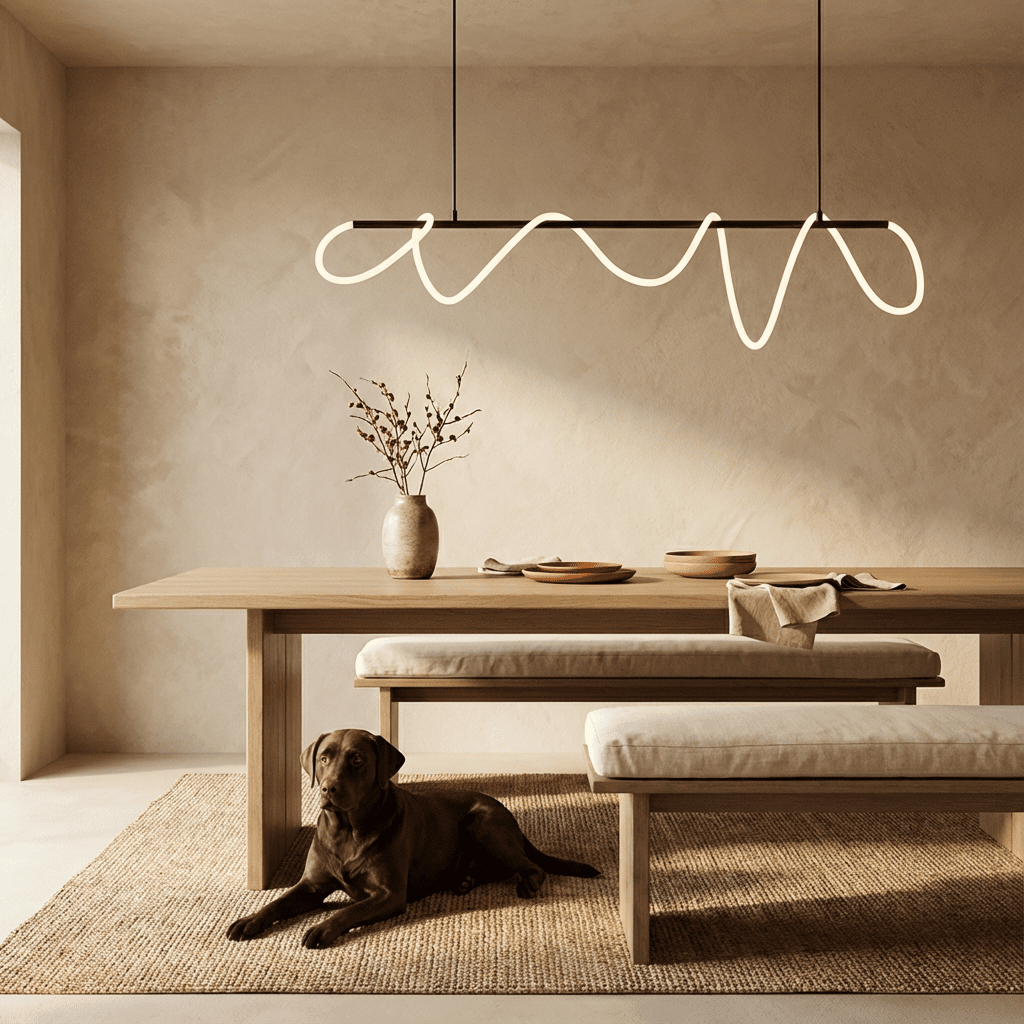 Freyza - LunaBlack | Modern Adjustable LED Minimalist Black Chandelier