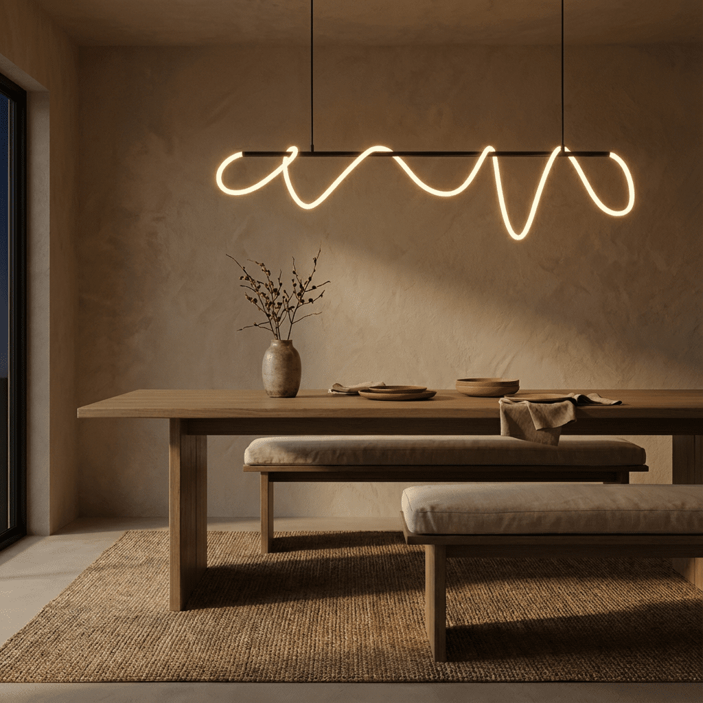 Freyza - LunaBlack | Modern Adjustable LED Minimalist Black Chandelier