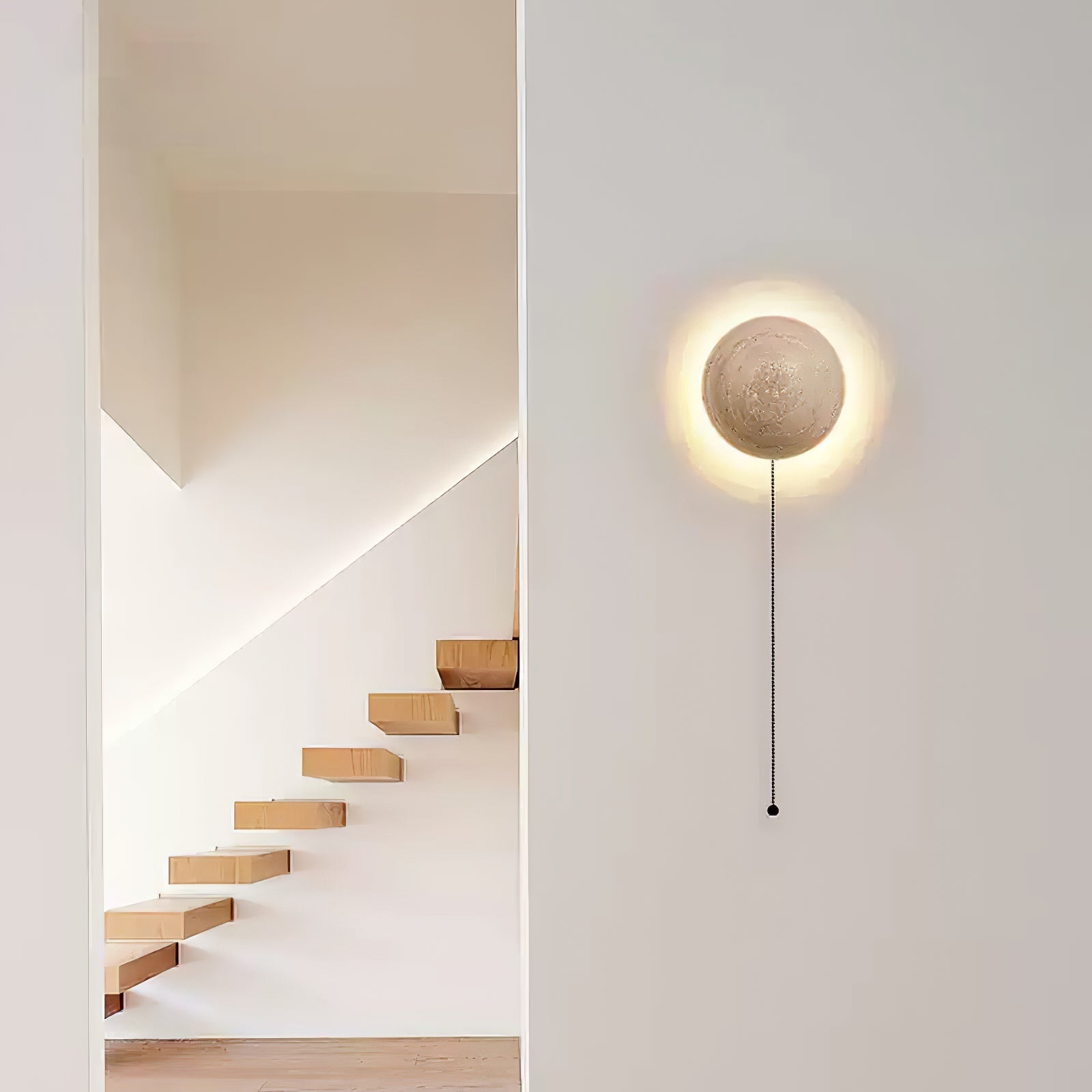 Freyza | Applique murale minimaliste en travertin Nyvarion – Chambre et couloir minimalistes