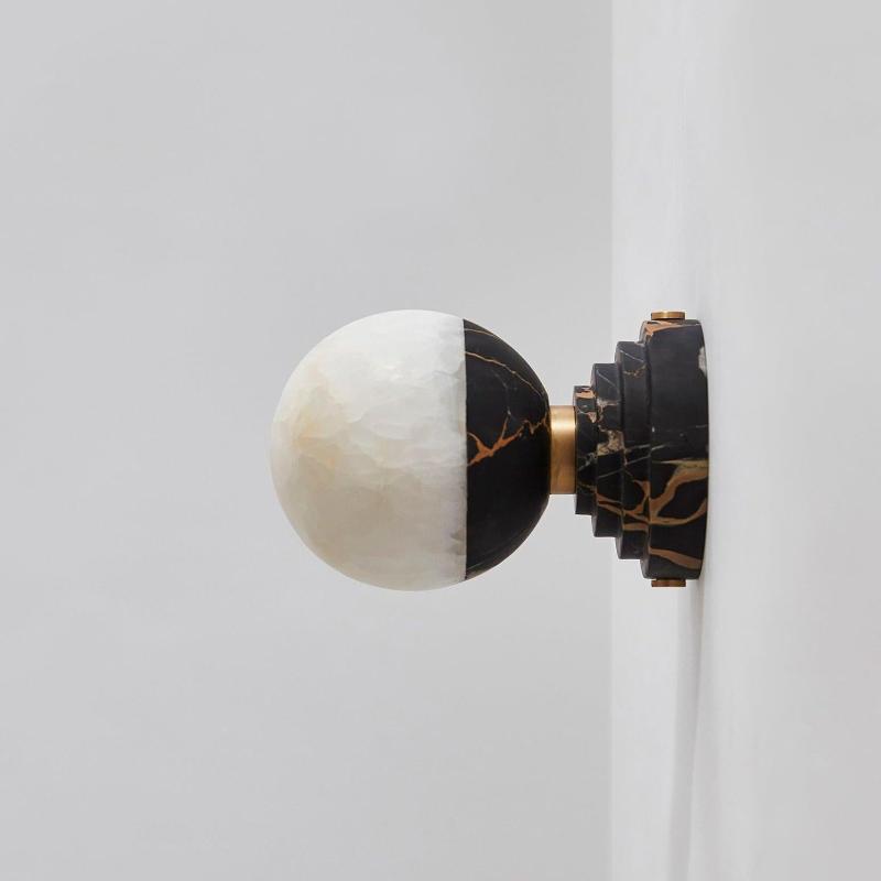 Freyza | Nythee Brass Marble Brass Marble Wall Light – Bedroom Hallway