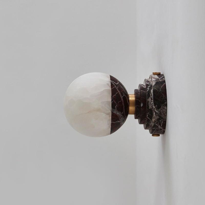 Freyza | Nythee Brass Marble Brass Marble Wall Light – Bedroom Hallway