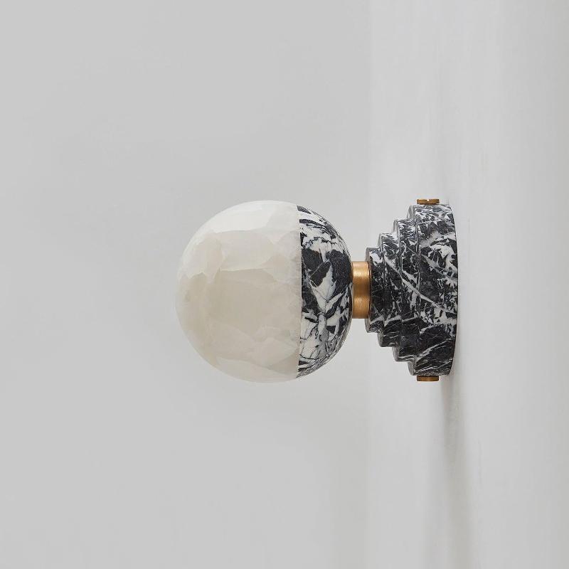 Freyza | Nythee Brass Marble Brass Marble Wall Light – Bedroom Hallway