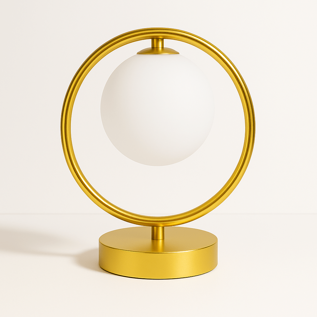 Lunara | Elegant Modern Gold Accent Table Lamp for Bedroom & Desk 0