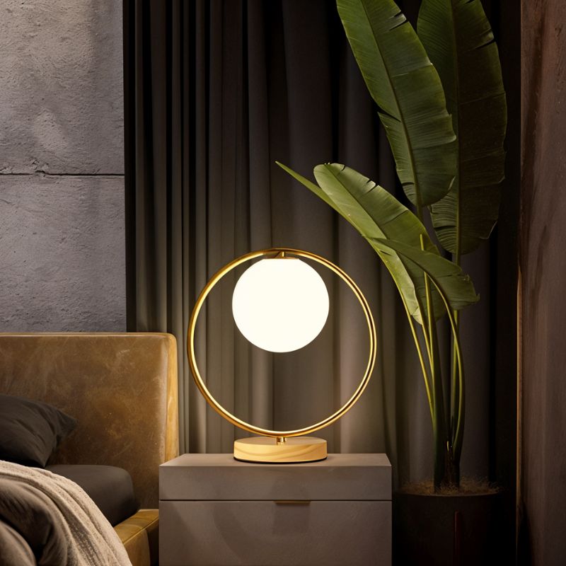 Lunara | Elegant Modern Gold Accent Table Lamp for Bedroom & Desk 2