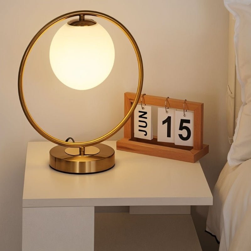 Lunara | Elegant Modern Gold Accent Table Lamp for Bedroom & Desk 5