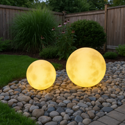 Freyza - Lunara | Elegant Solar Garden Moon Shaped Outdoor Light Fixture