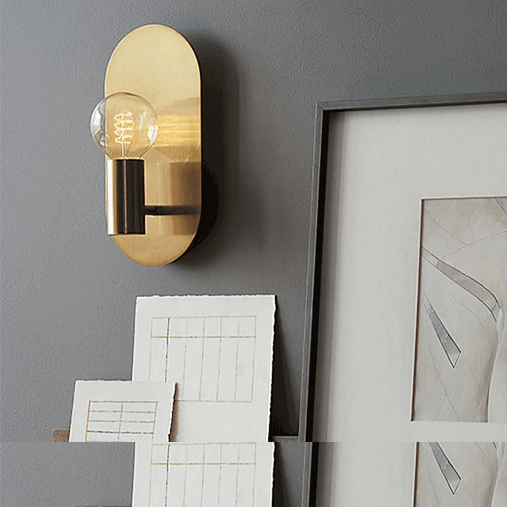 Lunaria | Elegant Minimalist Oval Wall Sconce Light Fixture 2