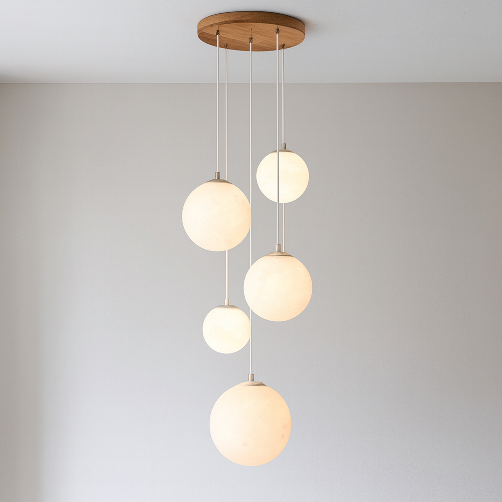 Freyza - Lunaris | Élégant lustre sphère en verre moderne