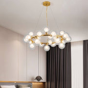 Freyza - Lunaris | Elegant Modern Iron Circular Chandelier Light with LED Bulbs