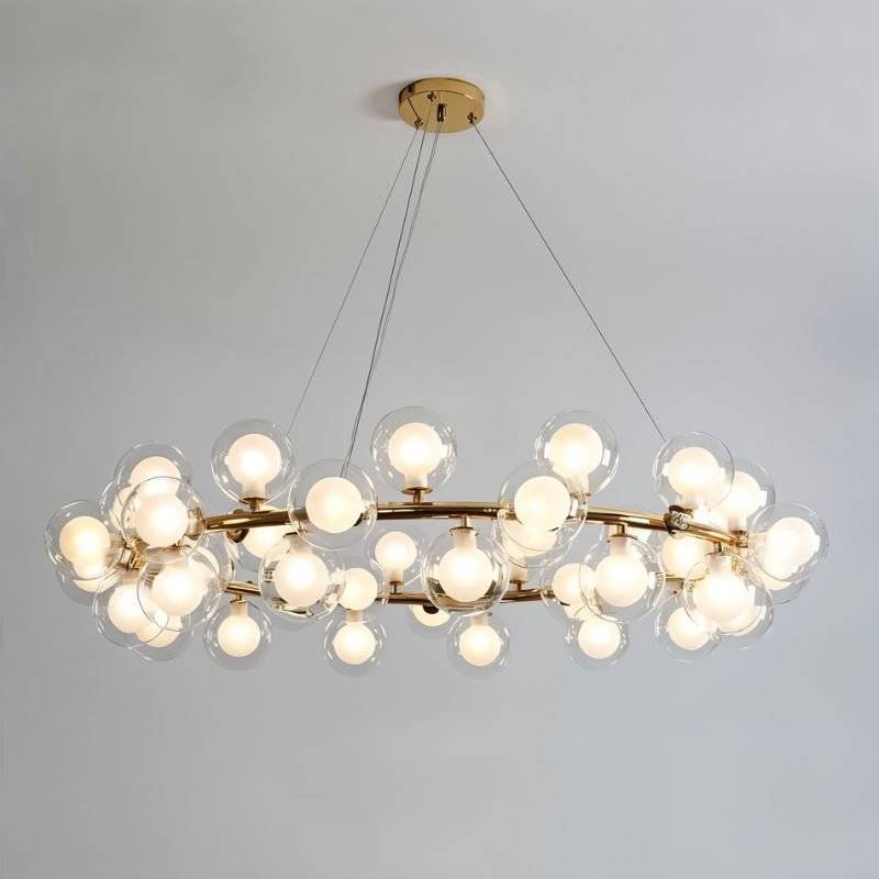Freyza - Lunaris | Elegant Modern Iron Circular Chandelier Light with LED Bulbs