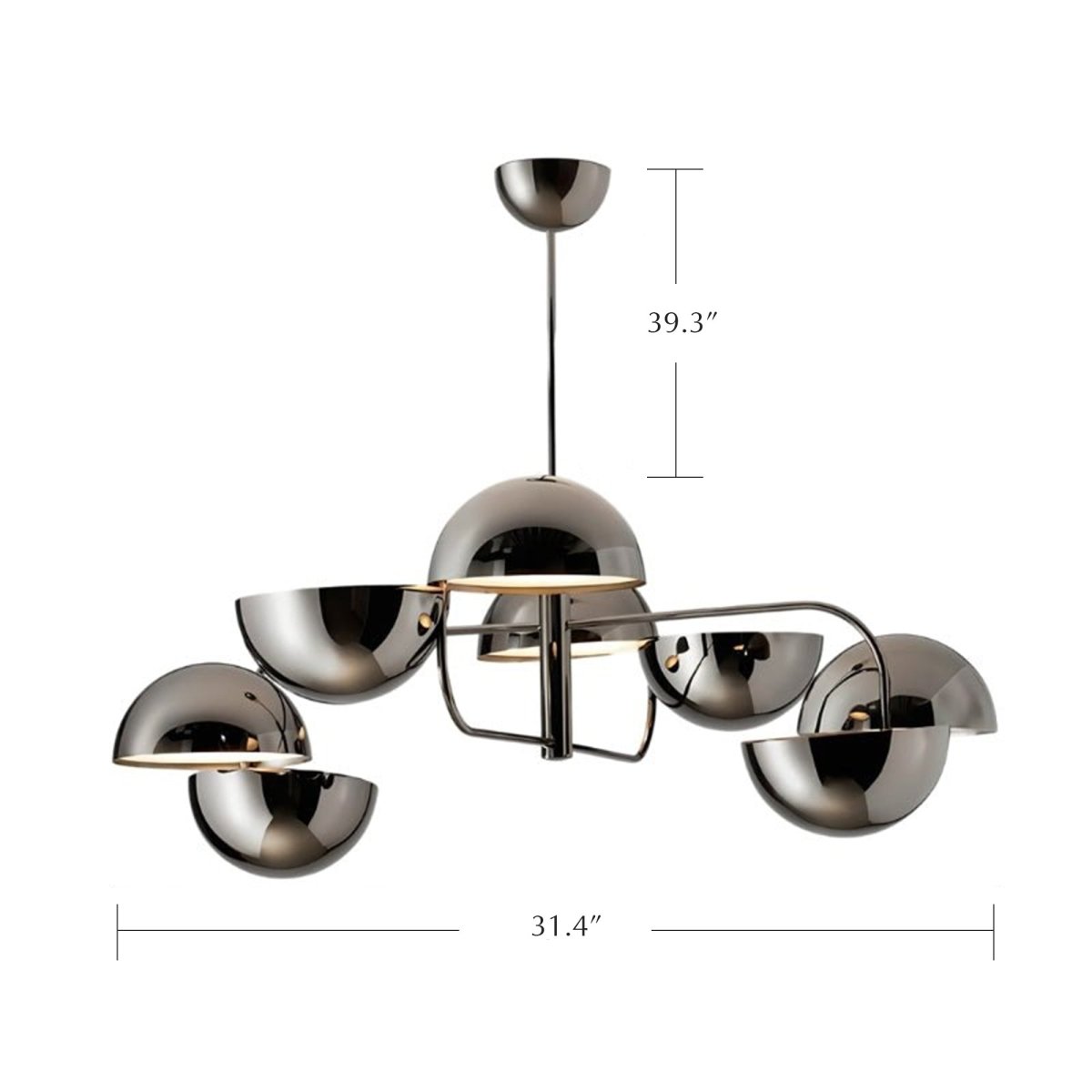 Freyza - Elegant Modern Polished Metal Sphere Chandelier