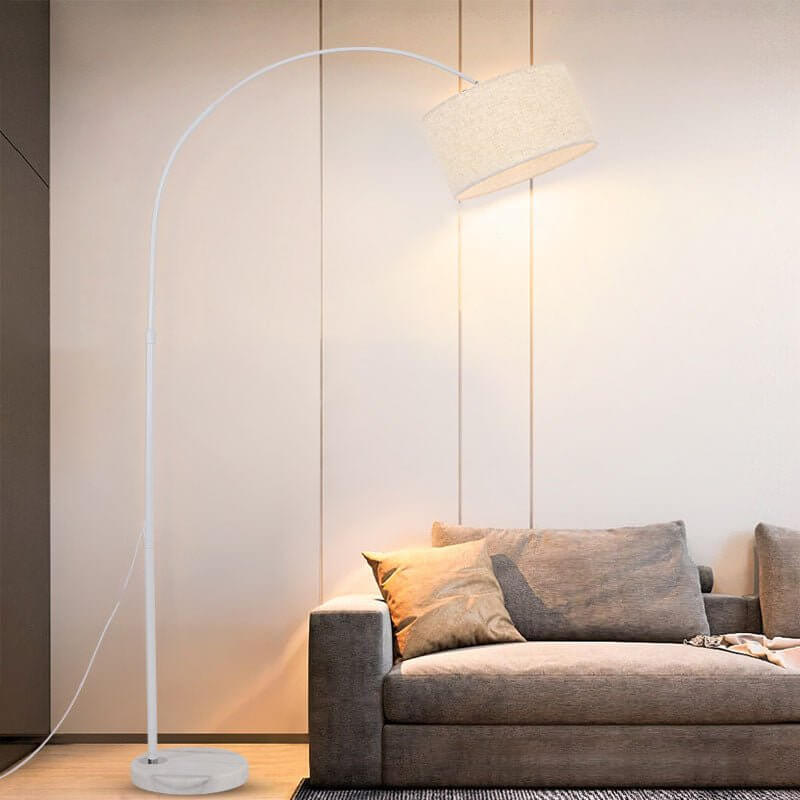 Lunaris | Modern Adjustable Black Arc Floor Lamp with Marble Base 1