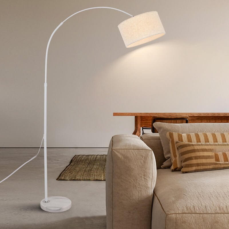 Lunaris | Modern Adjustable Black Arc Floor Lamp with Marble Base 3