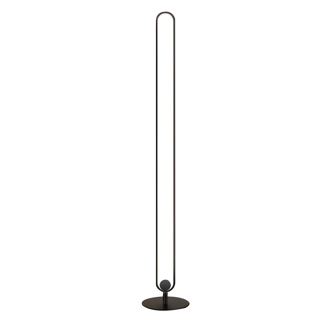 Lunaris | Modern Black Oval Standing Floor Lamp with Warm LED Light 4