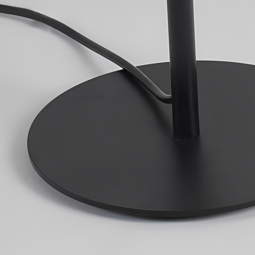 Lunaris | Modern Black Oval Standing Floor Lamp with Warm LED Light 7