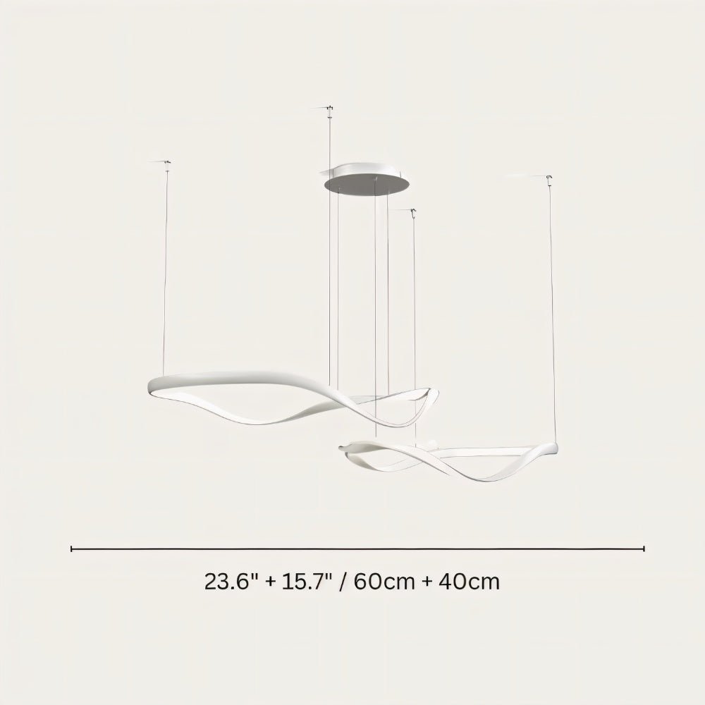 Freyza - Lunaris | Modern Elegant LED Chandelier with Curved Design