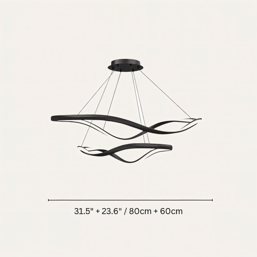 Freyza - Lunaris | Modern Elegant LED Chandelier with Curved Design