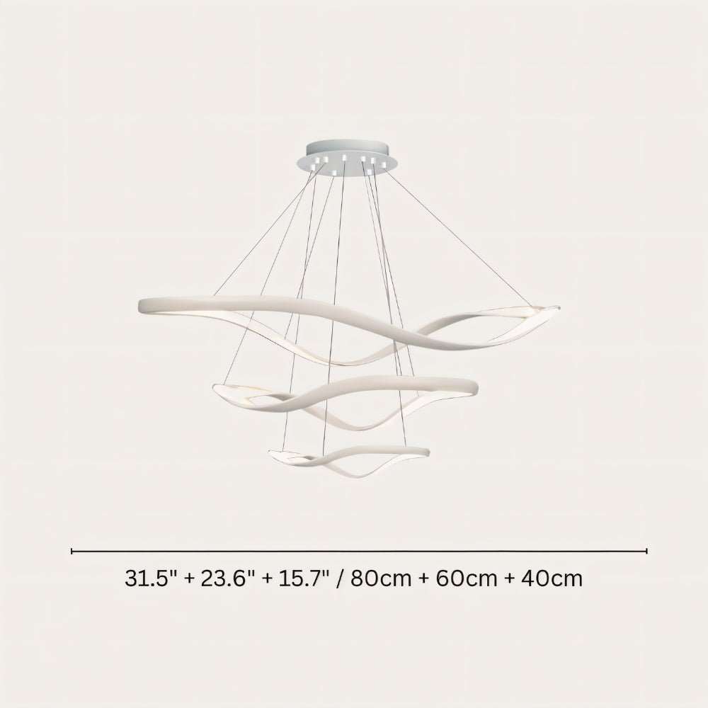 Freyza - Lunaris | Modern Elegant LED Chandelier with Curved Design