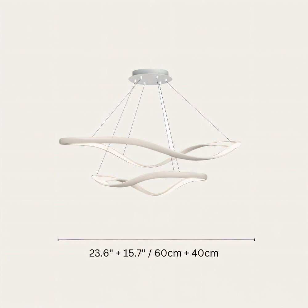 Freyza - Lunaris | Modern Elegant LED Chandelier with Curved Design