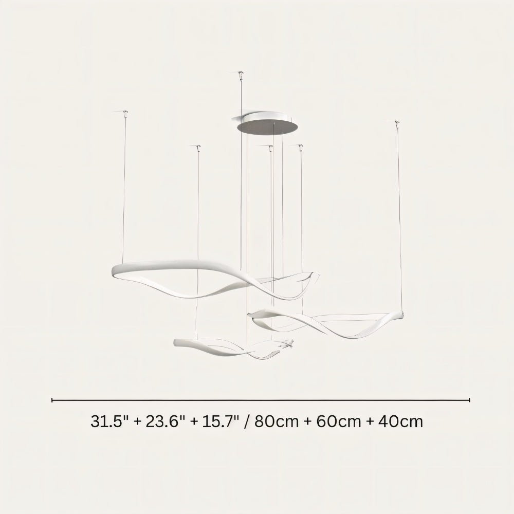 Freyza - Lunaris | Modern Elegant LED Chandelier with Curved Design