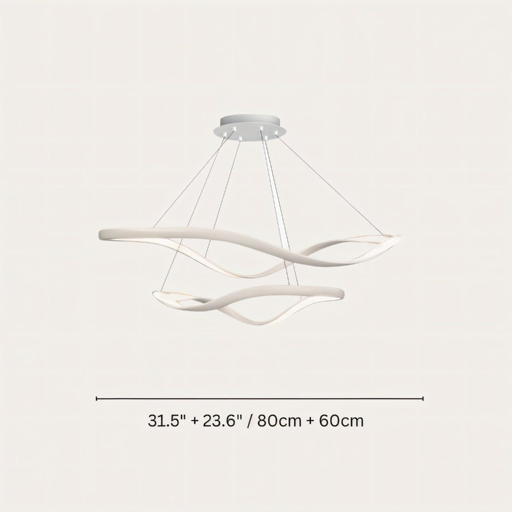 Freyza - Lunaris | Modern Elegant LED Chandelier with Curved Design