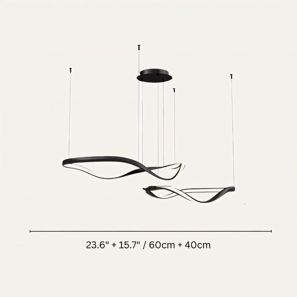 Freyza - Lunaris | Modern Elegant LED Chandelier with Curved Design
