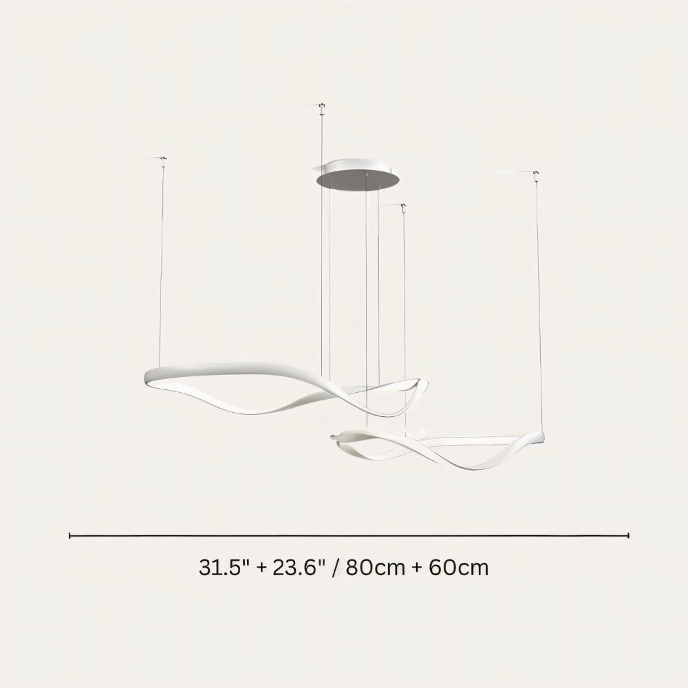 Freyza - Lunaris | Modern Elegant LED Chandelier with Curved Design