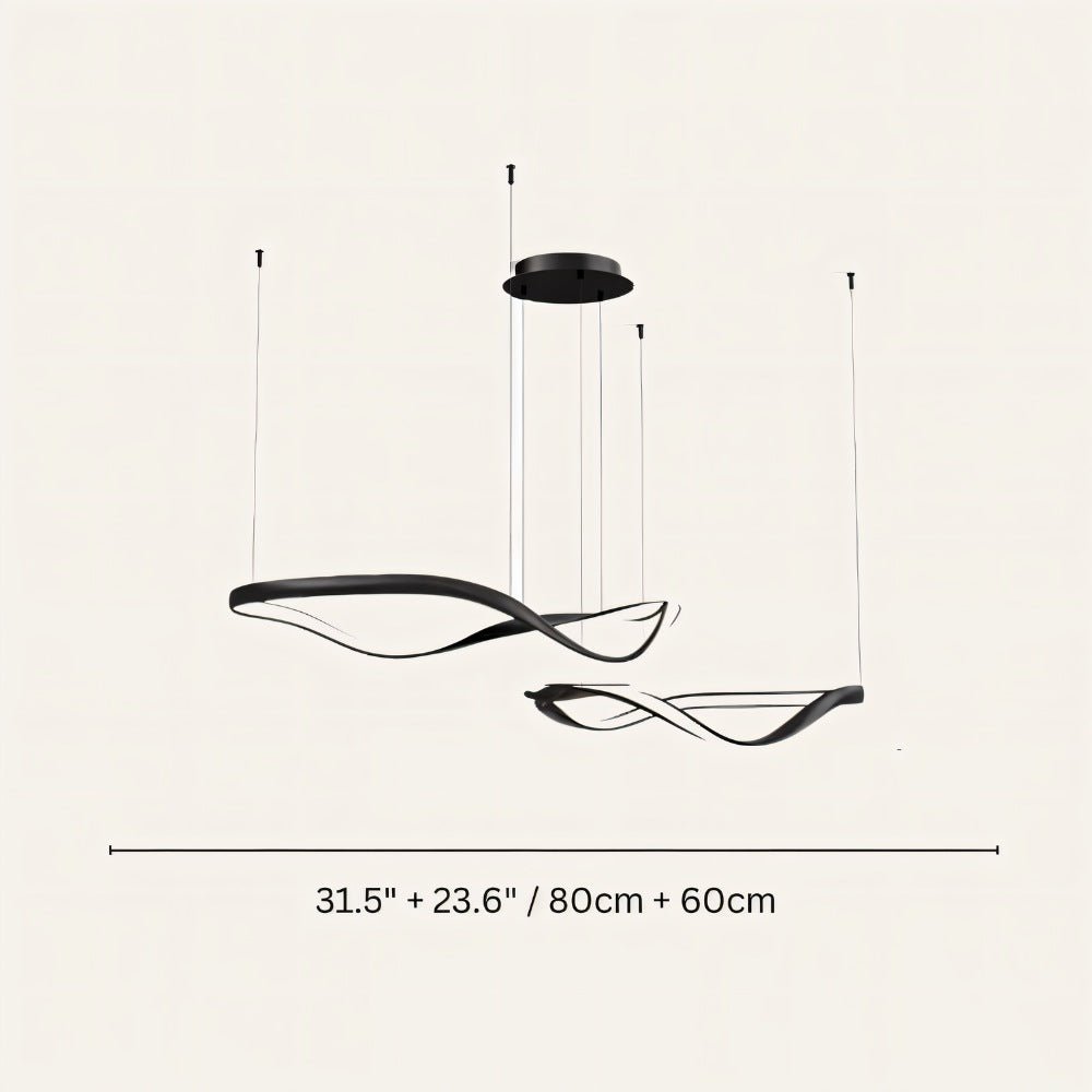 Freyza - Lunaris | Modern Elegant LED Chandelier with Curved Design