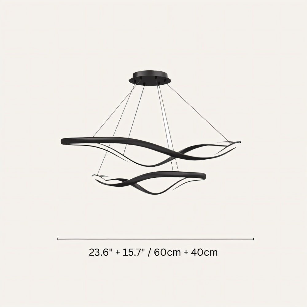 Freyza - Lunaris | Modern Elegant LED Chandelier with Curved Design