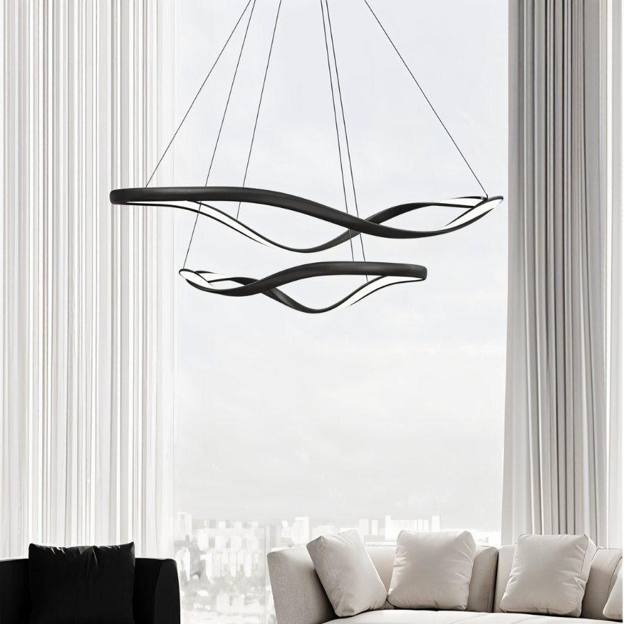 Freyza - Lunaris | Modern Elegant LED Chandelier with Curved Design