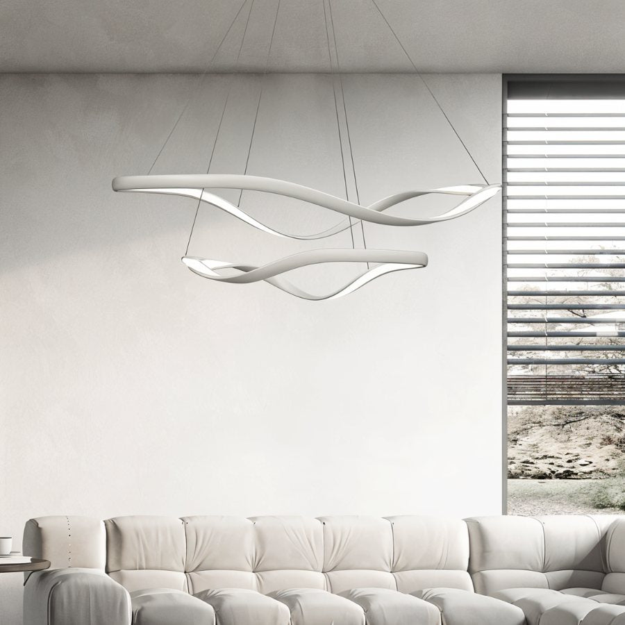 Freyza - Lunaris | Modern Elegant LED Chandelier with Curved Design