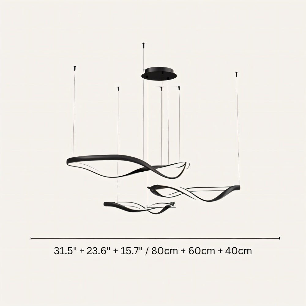 Freyza - Lunaris | Modern Elegant LED Chandelier with Curved Design