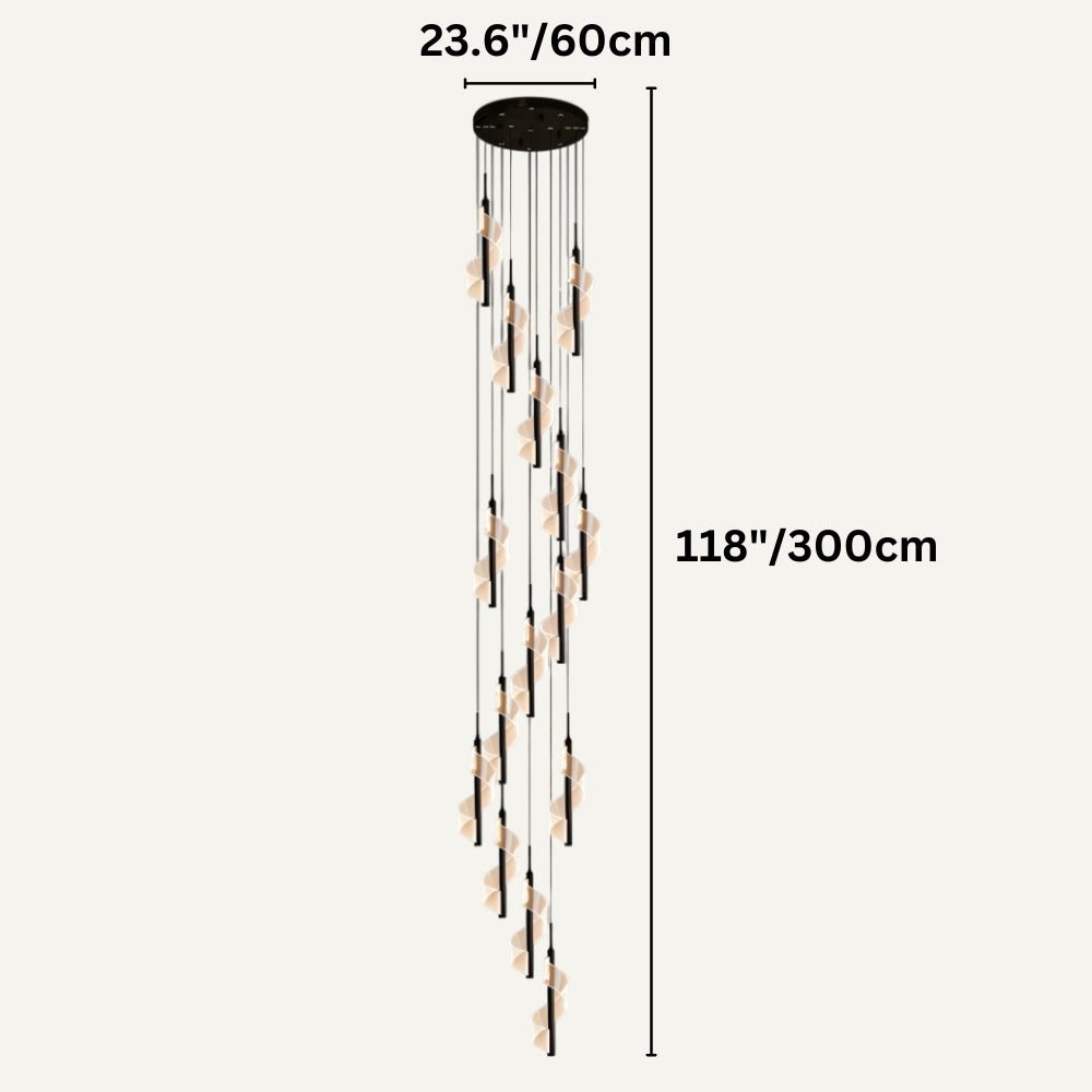 Freyza - Lunaris | Modern Elegant LED Iron Chandelier Light with Acrylic Design