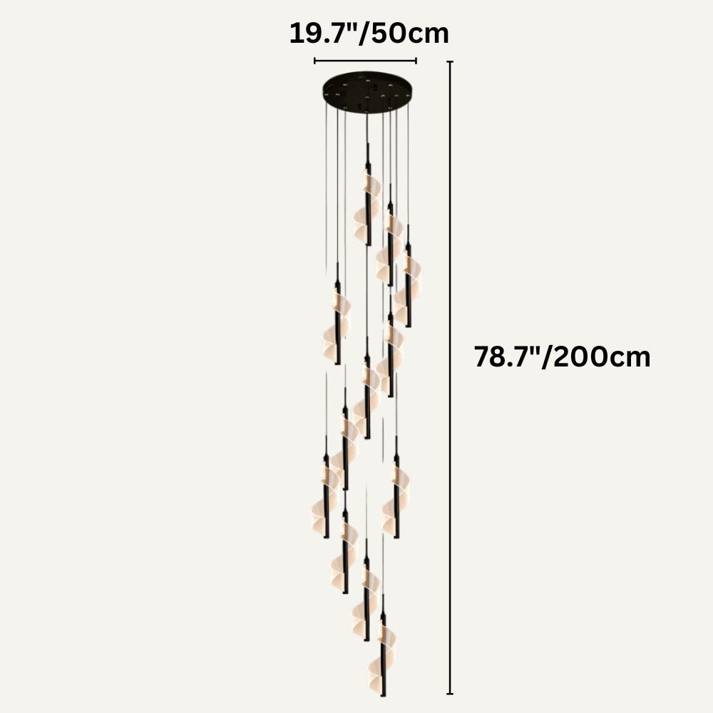 Freyza - Lunaris | Modern Elegant LED Iron Chandelier Light with Acrylic Design