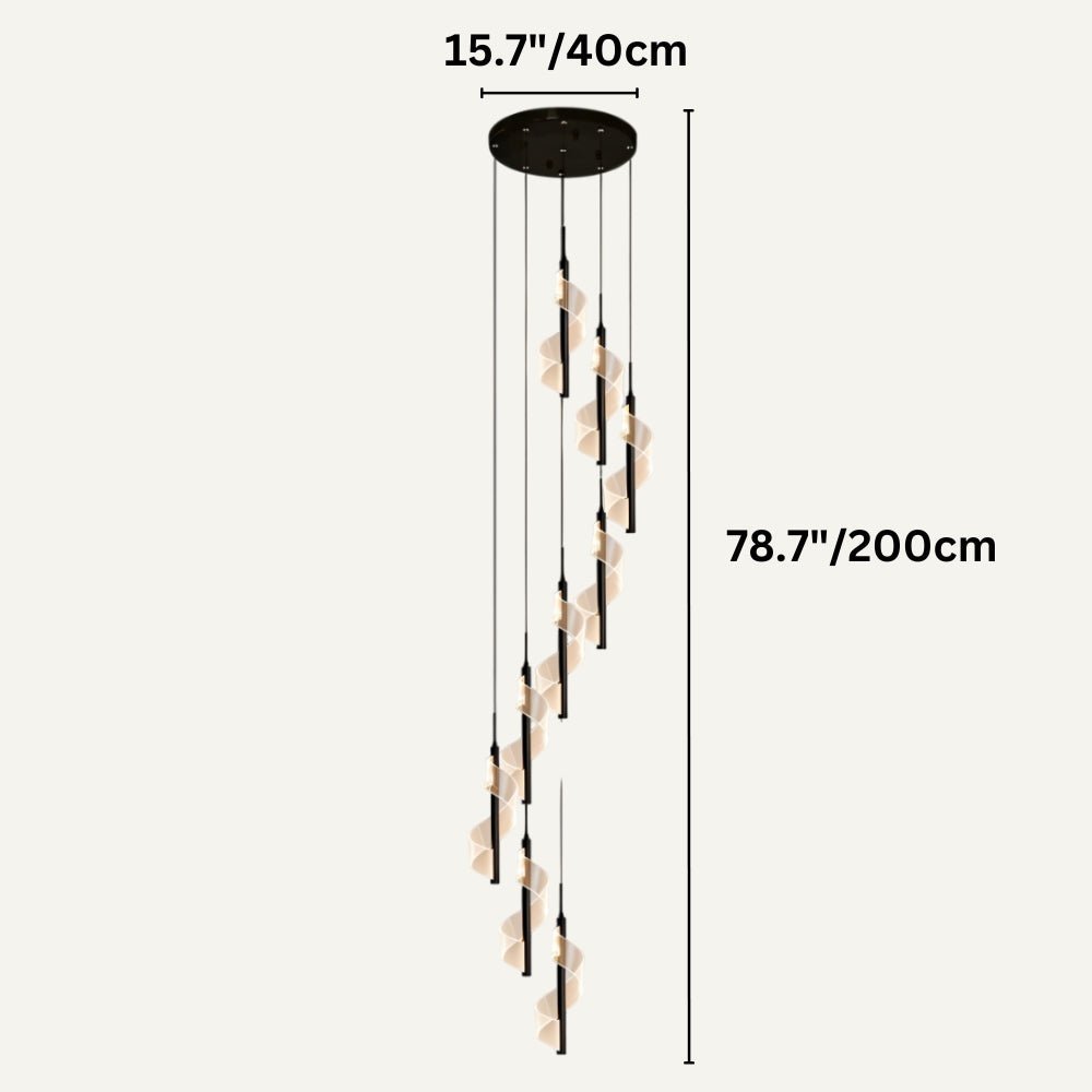 Freyza - Lunaris | Modern Elegant LED Iron Chandelier Light with Acrylic Design