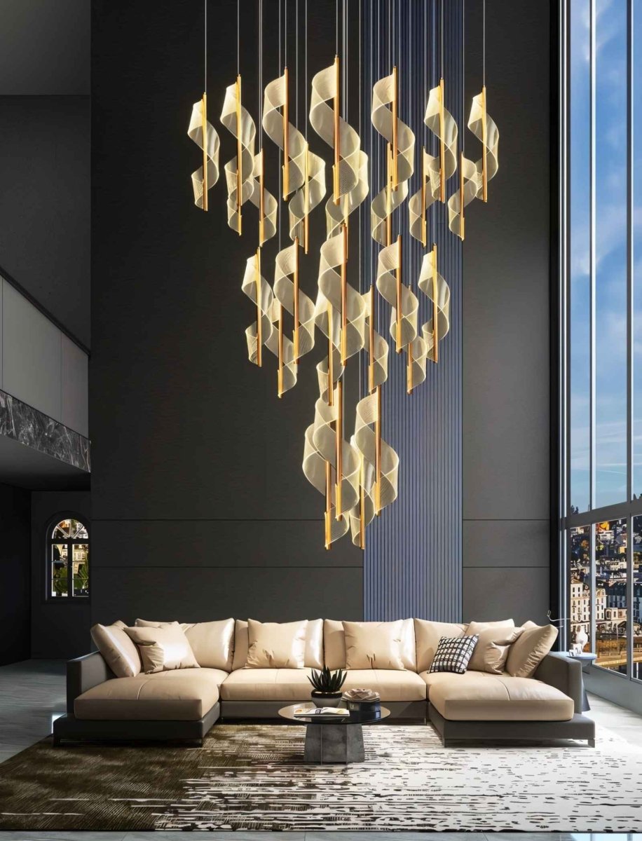 Freyza - Lunaris | Modern Elegant LED Iron Chandelier Light with Acrylic Design