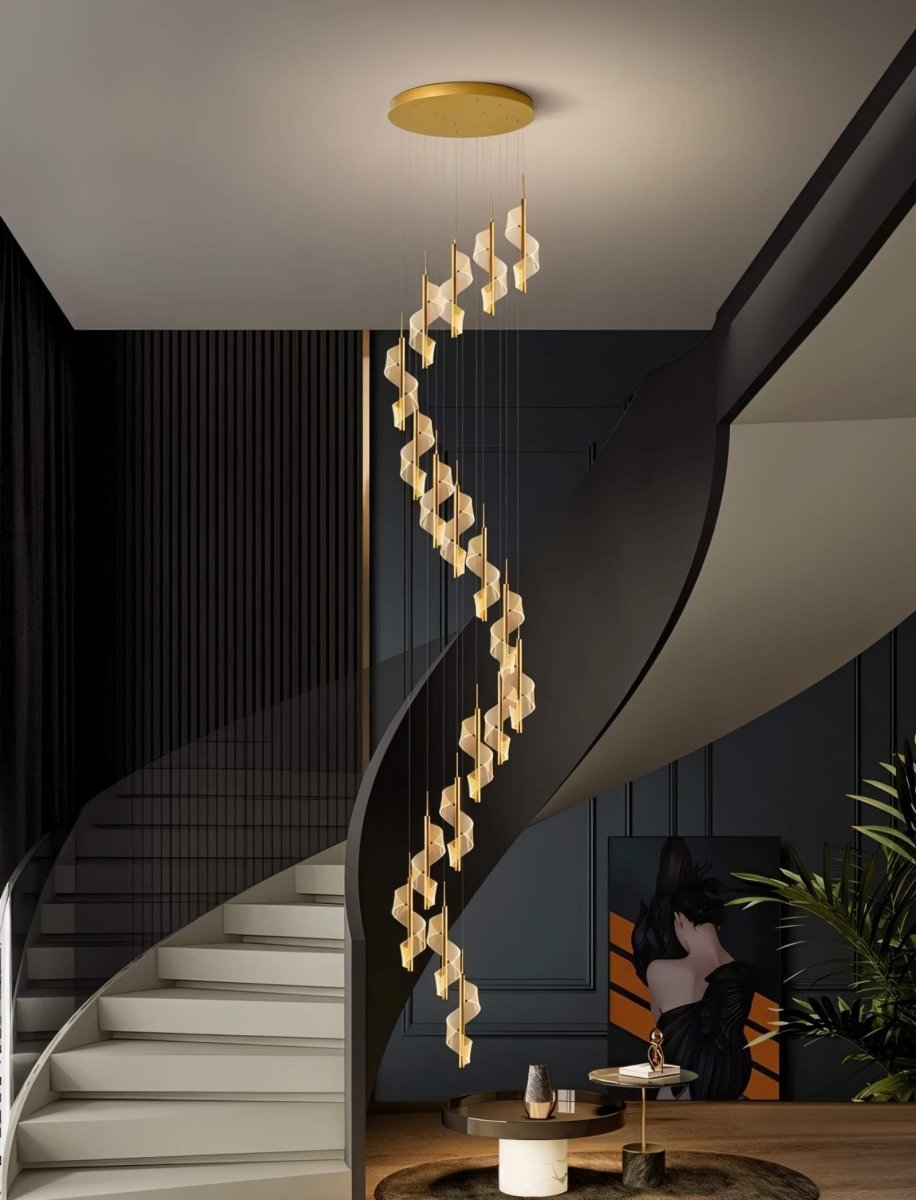 Freyza - Lunaris | Modern Elegant LED Iron Chandelier Light with Acrylic Design