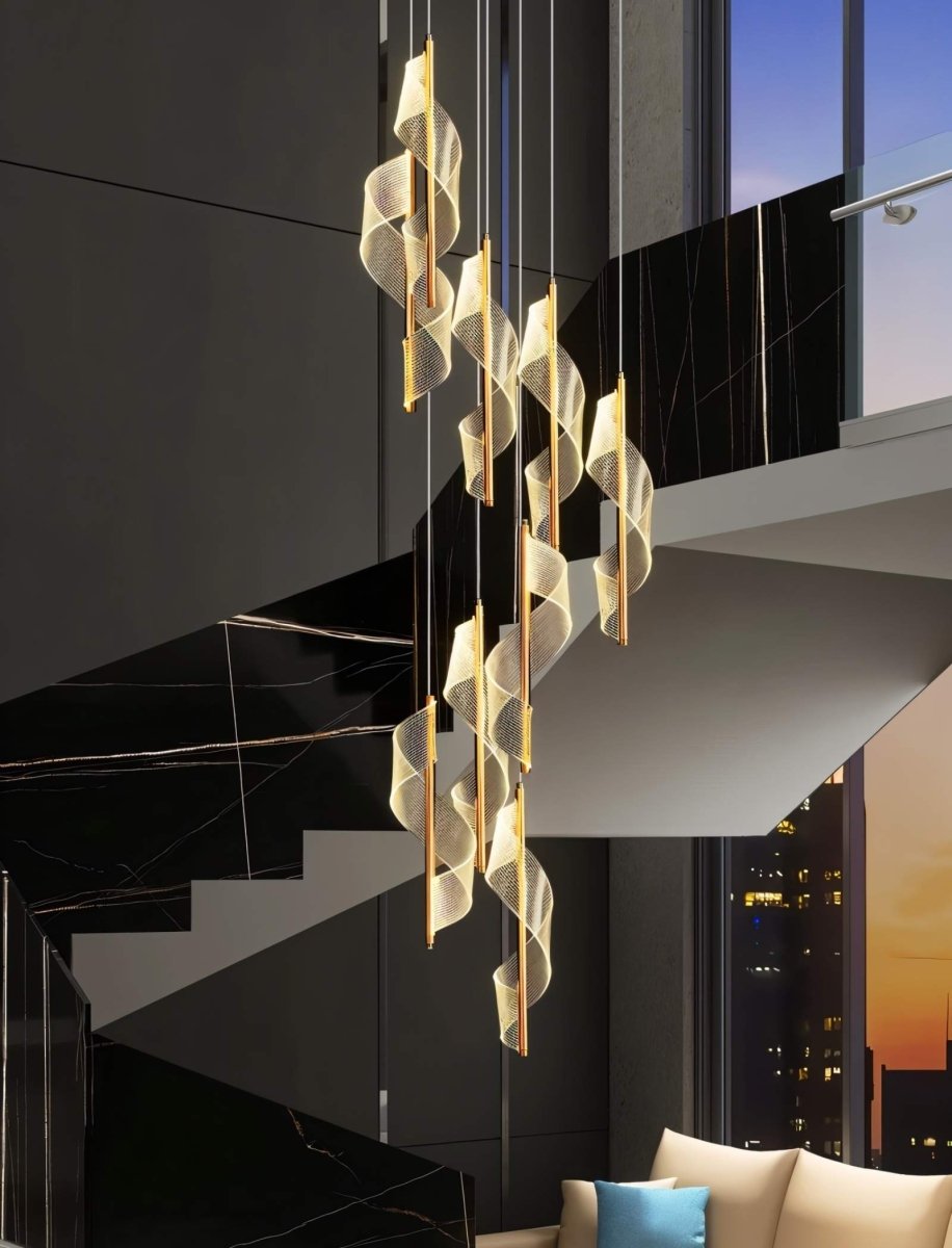Freyza - Lunaris | Modern Elegant LED Iron Chandelier Light with Acrylic Design