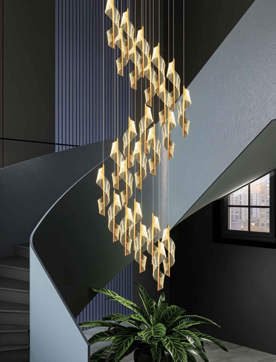 Freyza - Lunaris | Modern Elegant LED Iron Chandelier Light with Acrylic Design