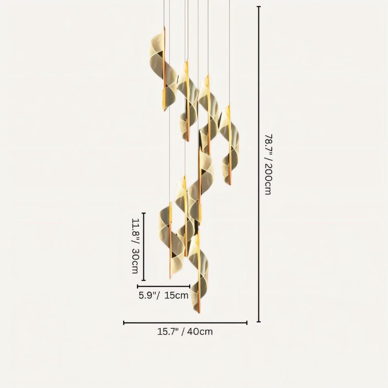 Freyza - Lunaris | Modern Elegant LED Iron Chandelier Light with Acrylic Design