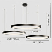 Freyza - Lunaris | Stylish Black Modern Chandelier Light for Dining Room Elegance