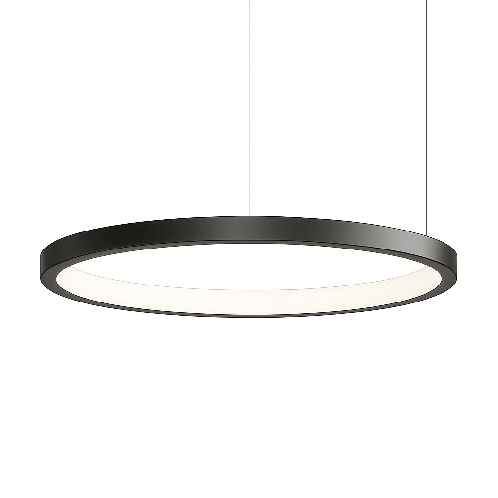 Freyza - Lunaris | Stylish Black Modern Chandelier Light for Dining Room Elegance