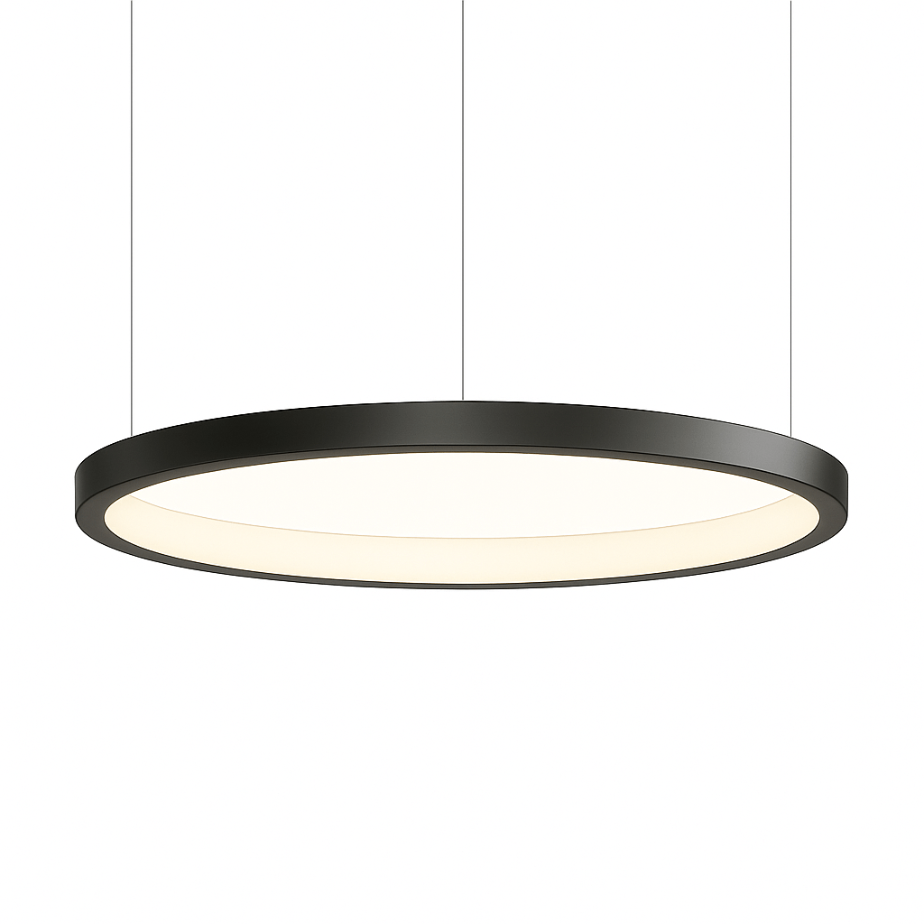 Freyza - Lunaris | Stylish Black Modern Chandelier Light for Dining Room Elegance