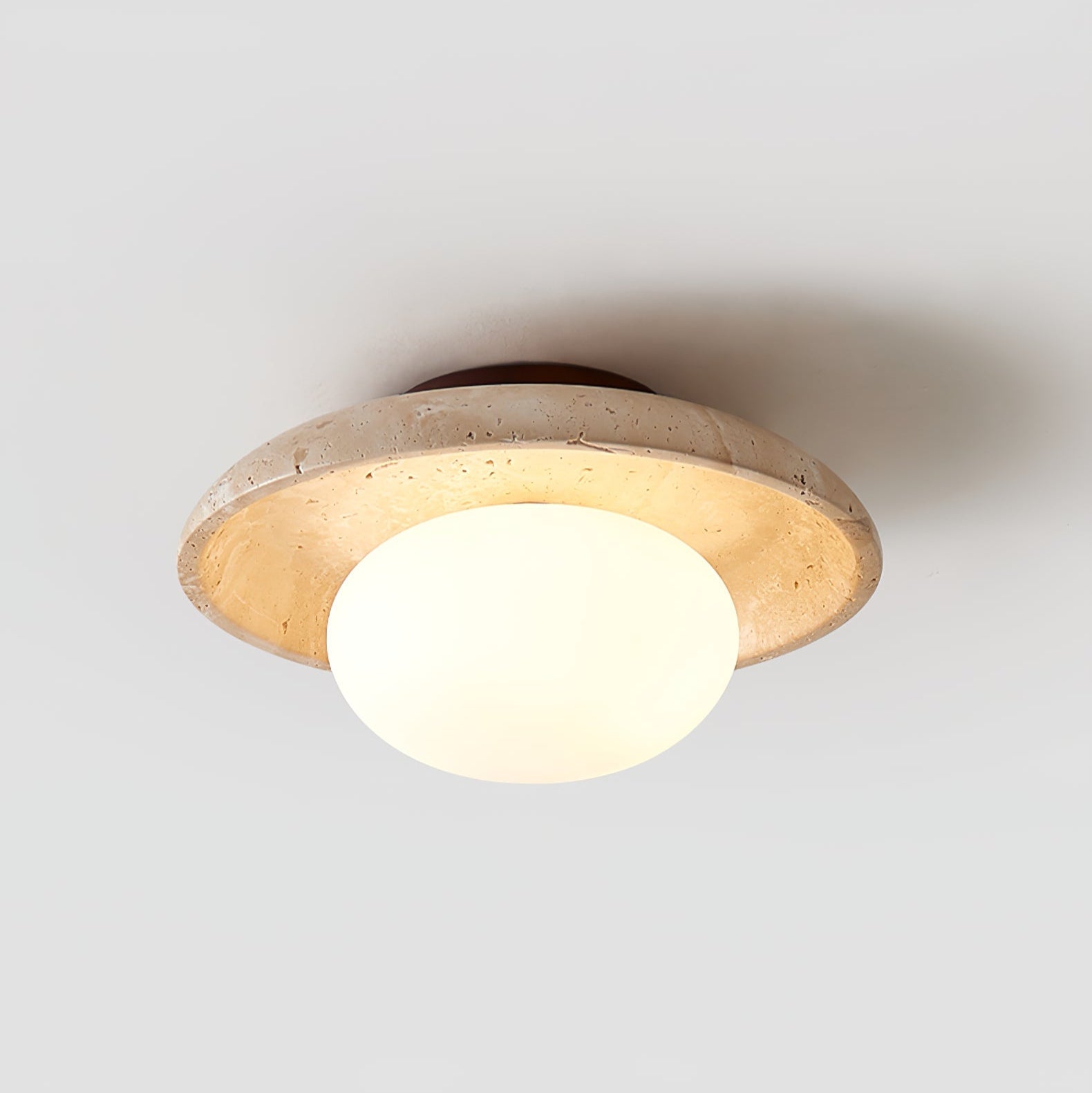 Freyza | Plafonnier minimaliste en travertin Cataliel – Chambre et salon minimalistes