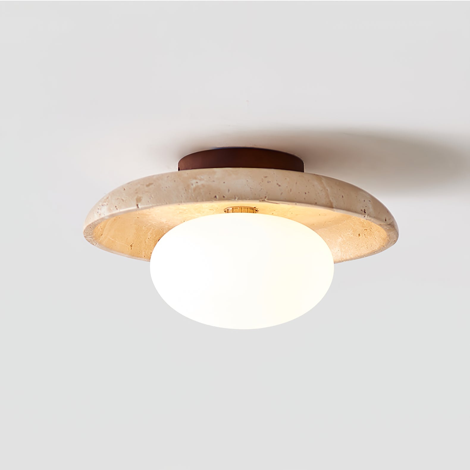 Freyza | Plafonnier minimaliste en travertin Cataliel – Chambre et salon minimalistes