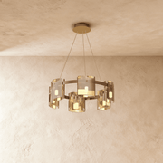 Freyza - LustraGlow | Elegant Contemporary Glass Ring Chandelier