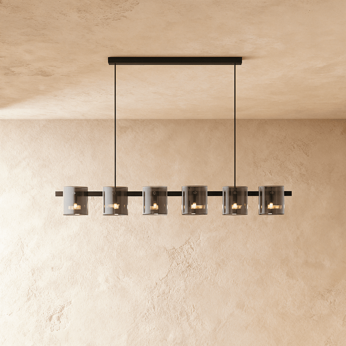 Freyza - LustraGlow | Elegant Contemporary Glass Ring Chandelier