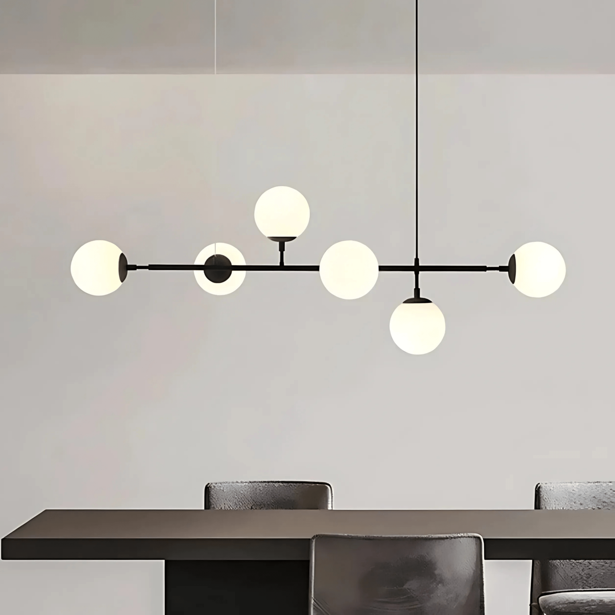 Freyza - Lustra | Elegant Black Satin Glass Kitchen Pendant Lighting Fixture