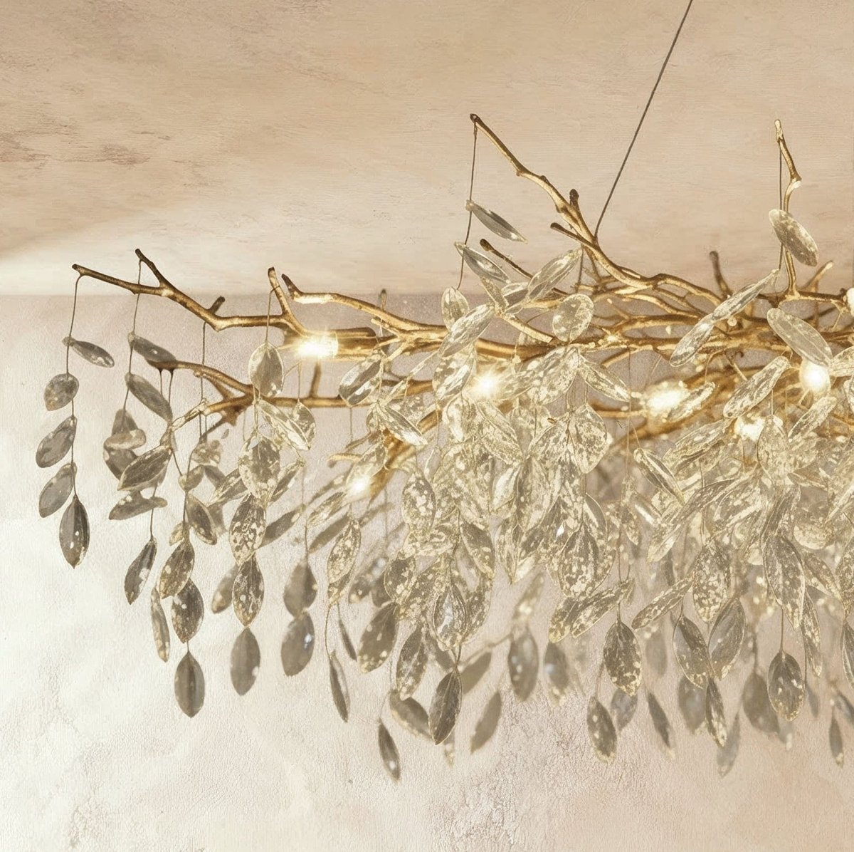 Freyza - LuxeAura | Elegant Modern Gold Crystal Chandelier Light Fixture